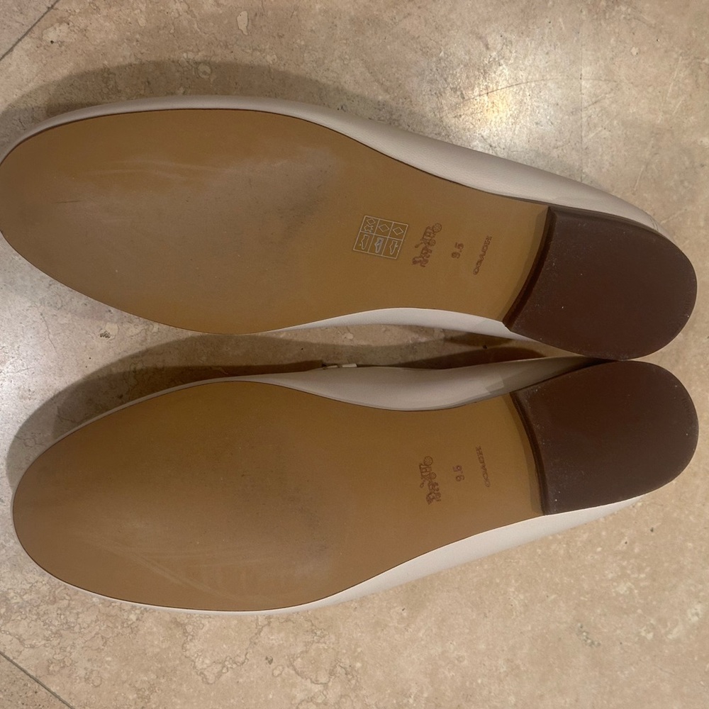 Coach Haley Leather Loafers in Chalk - Like New! - Picture 3 of 3